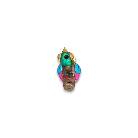Small Aztec Bird Whistle | Handcrafted Cultural Ceramic Decor - colorful handpainted Aztec bird whistle from Guanajuato, Mexico