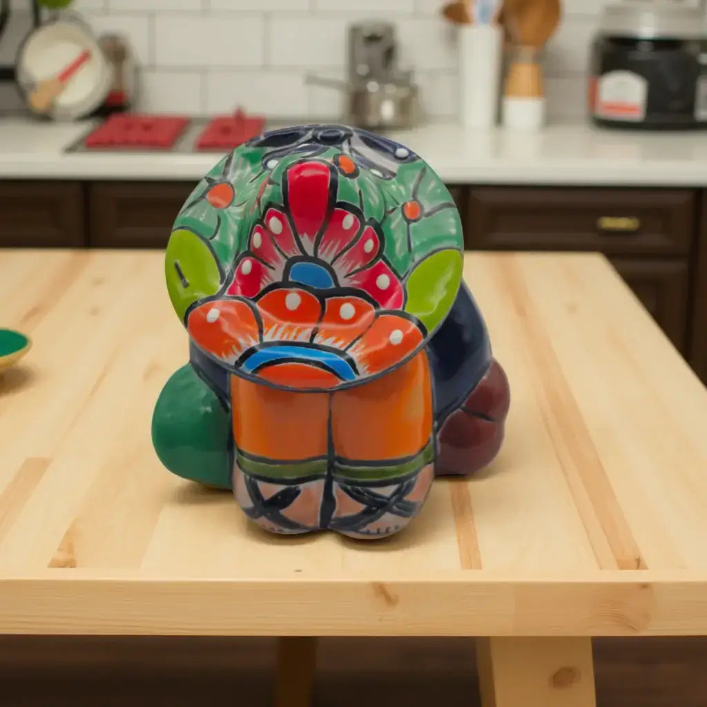 Talavera Panchito Figurine | Handcrafted Mexican Pottery colorful sleeping man talavera pottery from Guanajuato