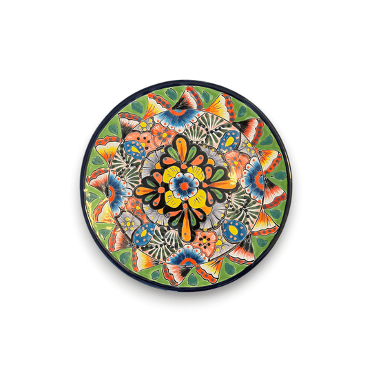 10" Talavera Dinner Plate | Colorful Mexican Dinnerware hand-painted 10-inch ceramic plate with vibrant floral Talavera design