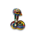 Handmade Aztec Snake Statue | Artisan Crafted Cultural Decor (Medium) - colorful hand-painted Guanajuato snake sculpture
