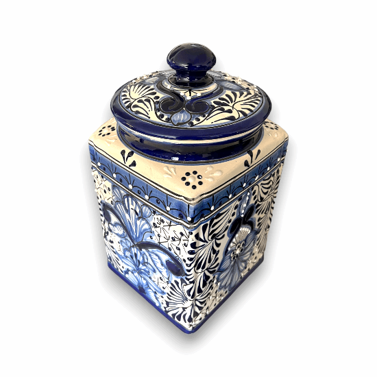 Handmade Blue Canister Set | Colorful Mexican Talavera Pottery