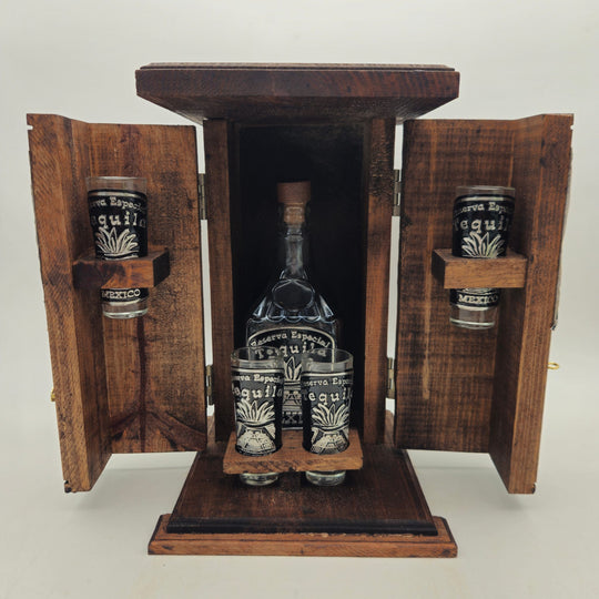 Handmade Shot Glass & Decanter Set — TGH-3854; actual product against its original background.
