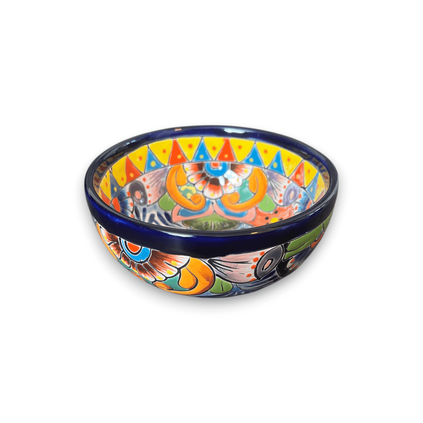 Handmade Talavera 32-Piece Dinnerware Set | Mexican Pottery for 8 - colorful hand-painted Talavera serving bowl, lead-free glazed, Guanajuato craftsmanship