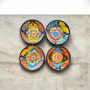 7.5" Talavera Soup Bowl | Handmade Mexican Dinnerware - set of four colorful hand-painted Talavera bowls from Guanajuato, Mexico