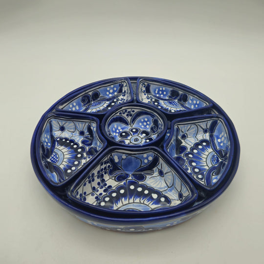 Handmade Talavera Appetizer Tray — TGH-988; actual product against its original background.