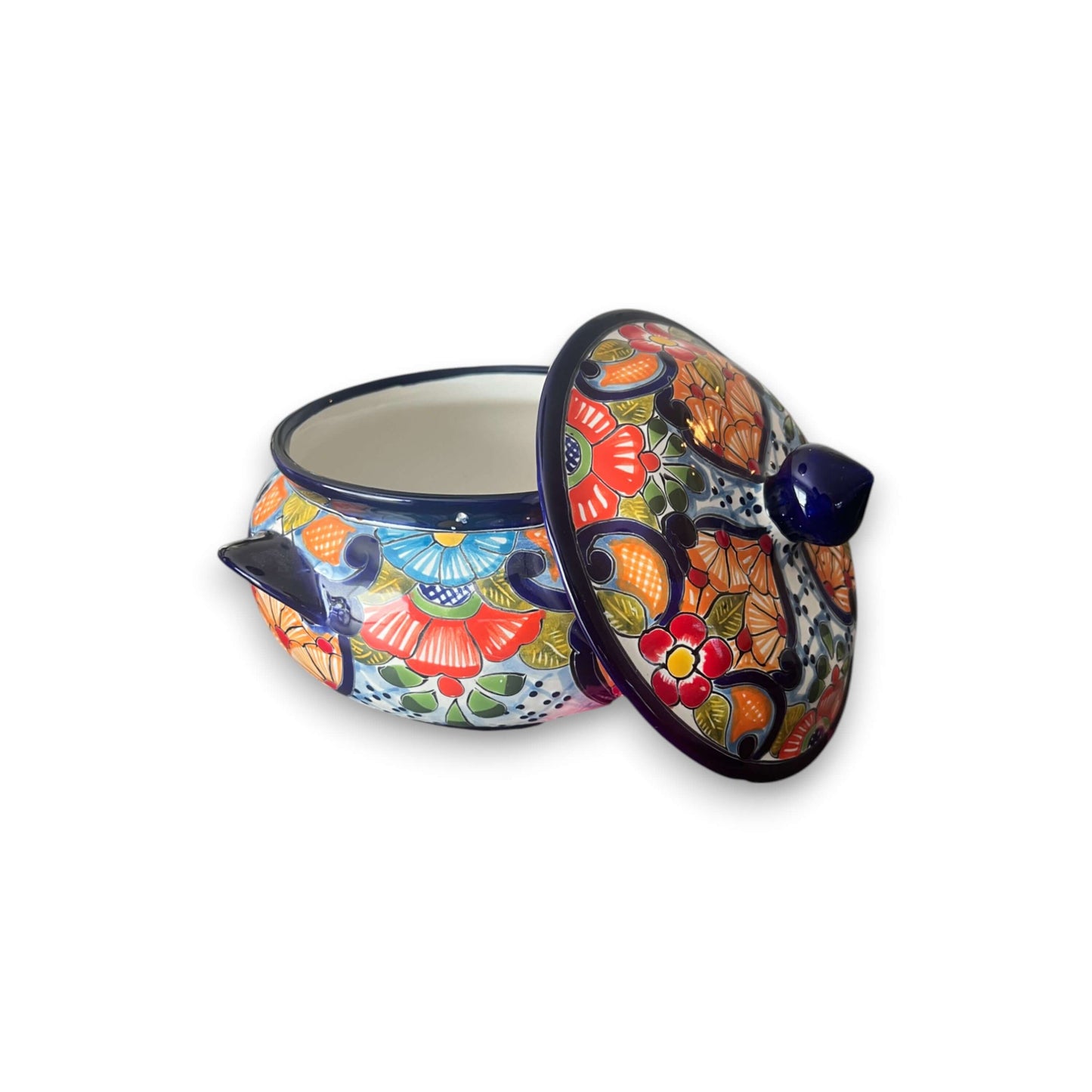 Talavera Cazuela Pot w/ Lid | Mexican Ceramic Soup
