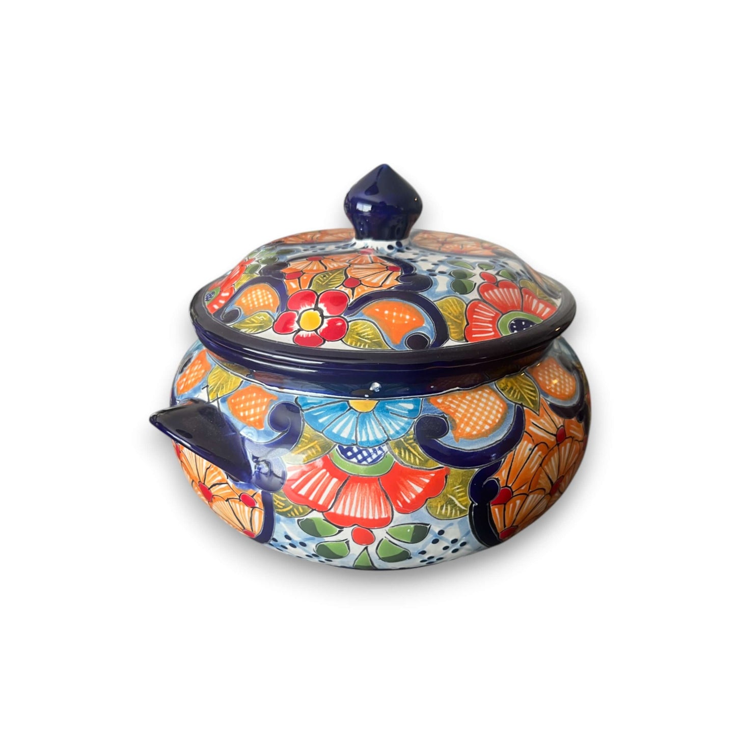 Talavera Cazuela Pot w/ Lid | Mexican Ceramic Soup