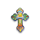 Set of 3 Talavera Wall Crosses | Handmade Mexican Ceramic Art - single colorful handcrafted Talavera wall cross from Guanajuato, lead-free glaze