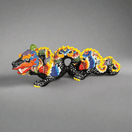 Handmade Talavera Dragon Statue | Vibrant Mexican Cultural Art - hand-painted kiln-fired dragon in bold traditional colors and intricate patterns