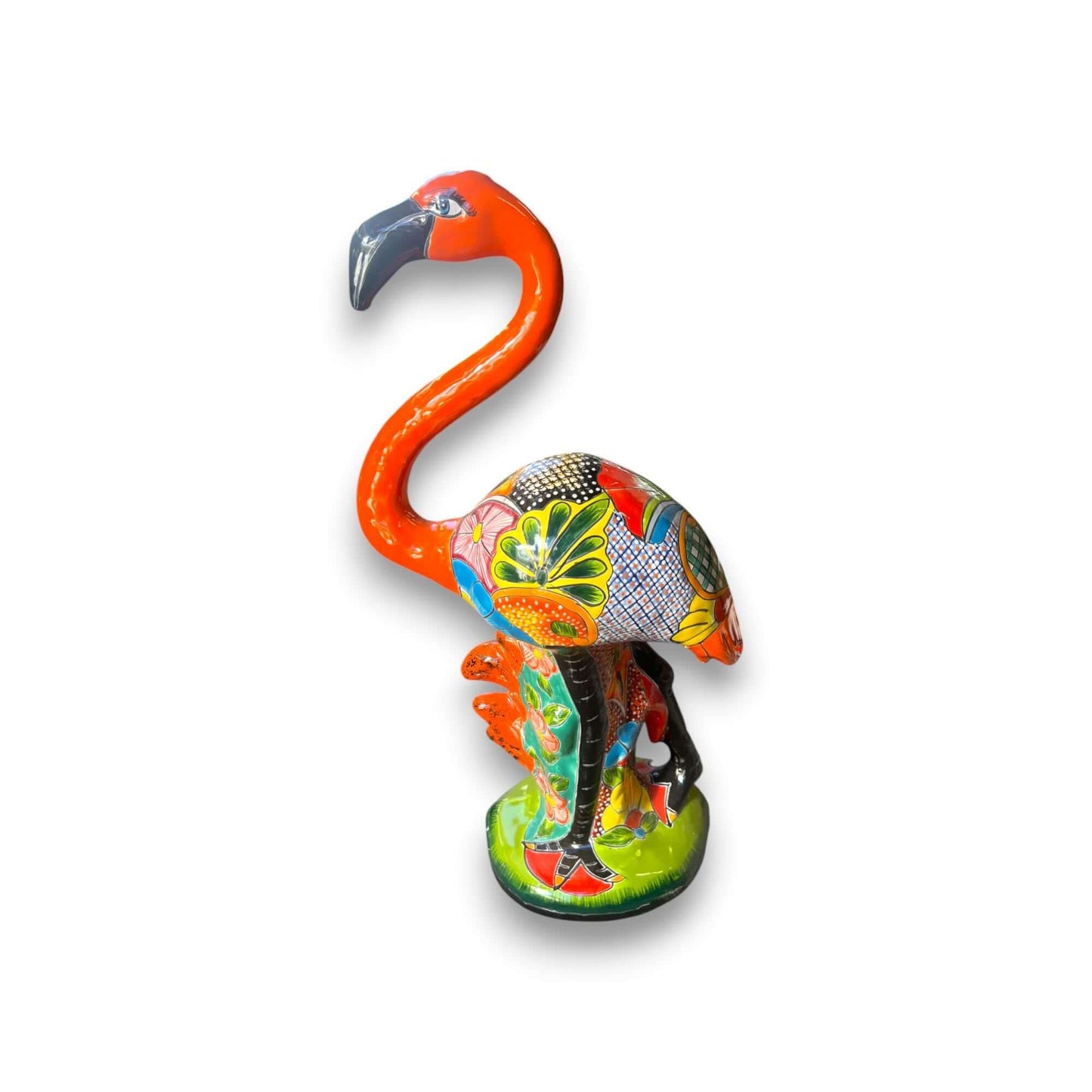 Handmade Talavera Flamingo Art | Mexican Ceramic