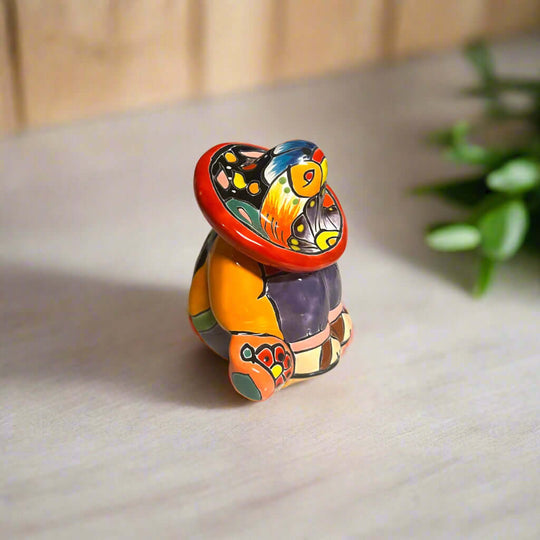 Handmade Talavera Panchito | Colorful Sleeping Man Figurine - hand-painted kiln-fired Talavera sleeping man from Guanajuato, vibrant lead-free glaze