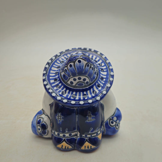Handmade Talavera Panchito Figurine — TGH-5484; actual product against its original background.