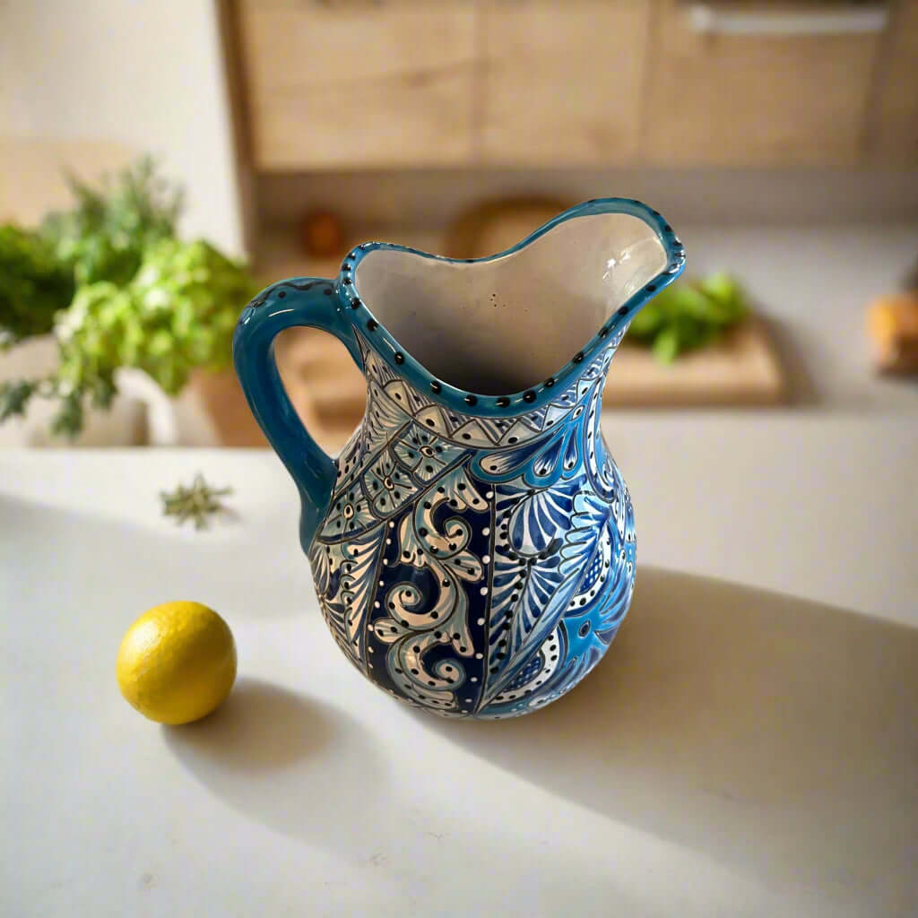 Handmade Talavera Pitcher | Mexican Ceramic Jug