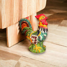 Talavera Rooster Statue | Colorful Handmade Mexican Farmhouse Decor - hand-painted Talavera ceramic rooster by The Talavera Hub, vibrant farmhouse decor