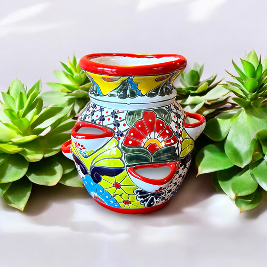 Handmade Talavera Strawberry Planter