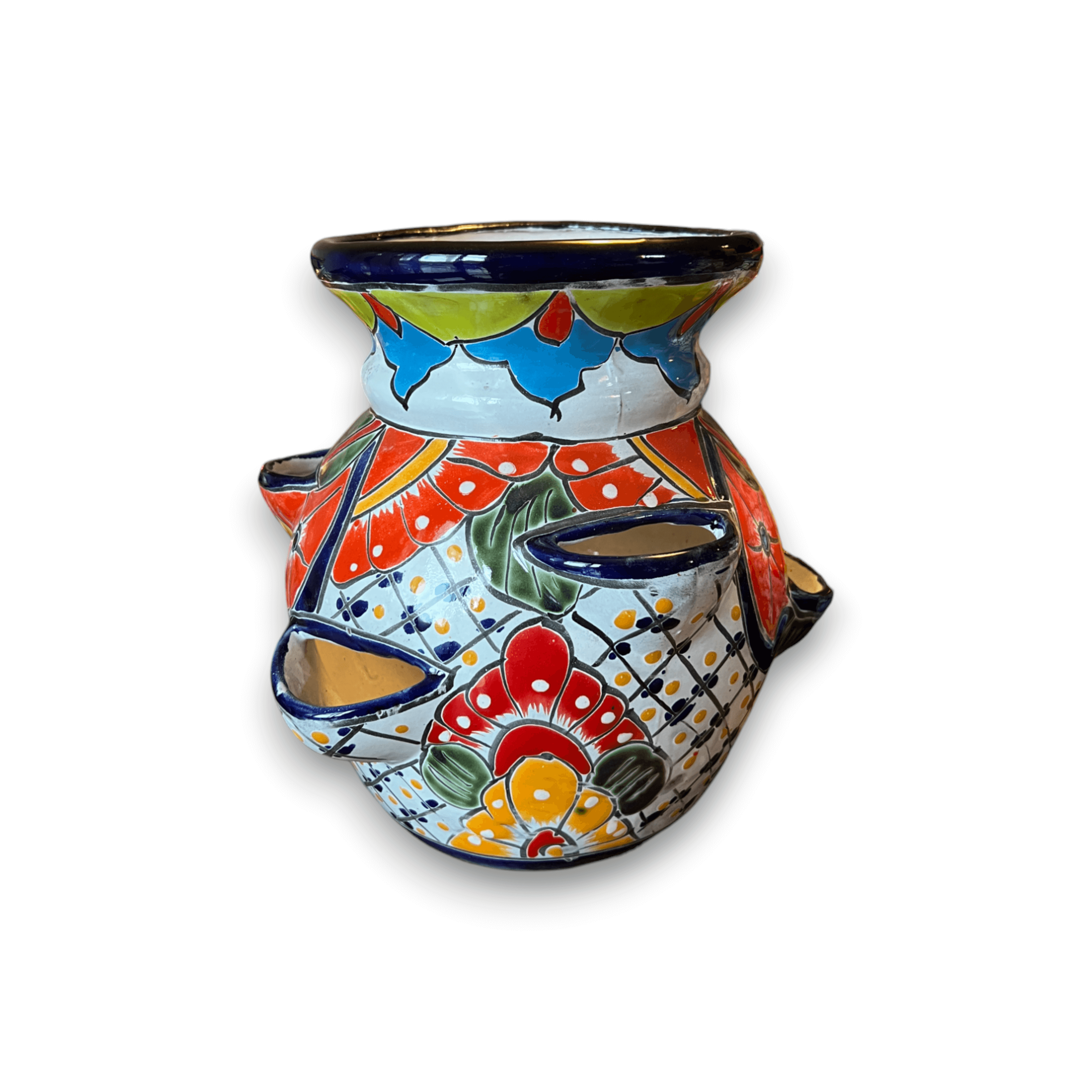 Handmade Talavera Strawberry Planter