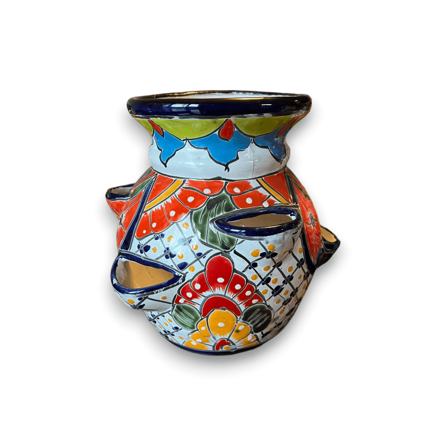 Handmade Talavera Strawberry Planter