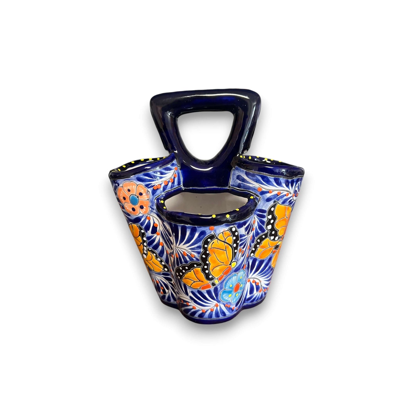 Talavera Utensil Holder – Hand-Painted Mexican Kitchen Decor