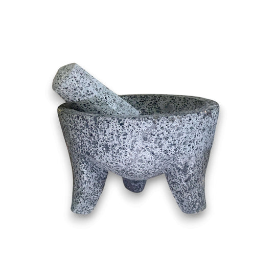 Volcanic Stone Molcajete | Handmade Mexican Mortar & Pestle - hand-carved lava rock molcajete with tejolote for grinding salsas and guacamole