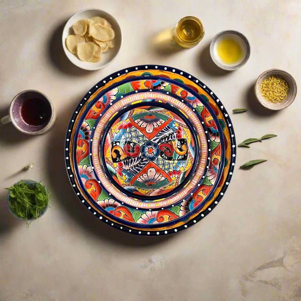Handmade Talavera Dinnerware Set - 12 Piece