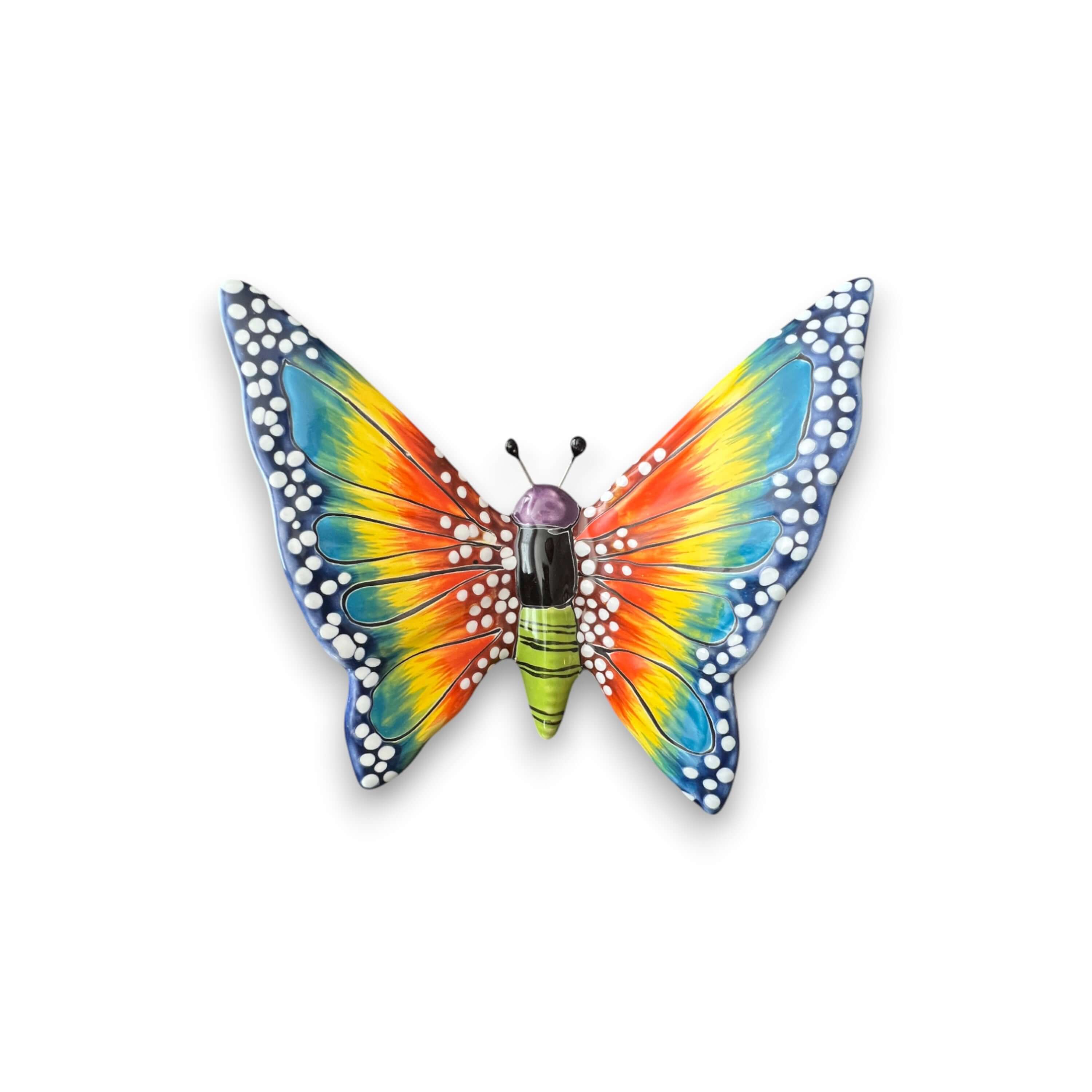 Talavera Butterfly Wall Hangings - Set of 3
