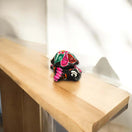 Guerrero Turtle Jewelry Box | Colorful Hand-Painted Ceramic Gift - vibrant hand-painted Guerrero turtle jewelry box on wooden shelf