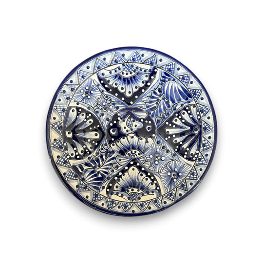 Talavera Dinnerware Set | 20-Piece Blue & White Tableware for 4 hand-painted blue and white Talavera salad plate, handcrafted in Guanajuato, Mexico
