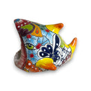 Colorful Talavera Shark Soap Dish | Handcrafted Ceramic Holder — hand-painted shark-shaped Talavera soap dish with bright floral patterns