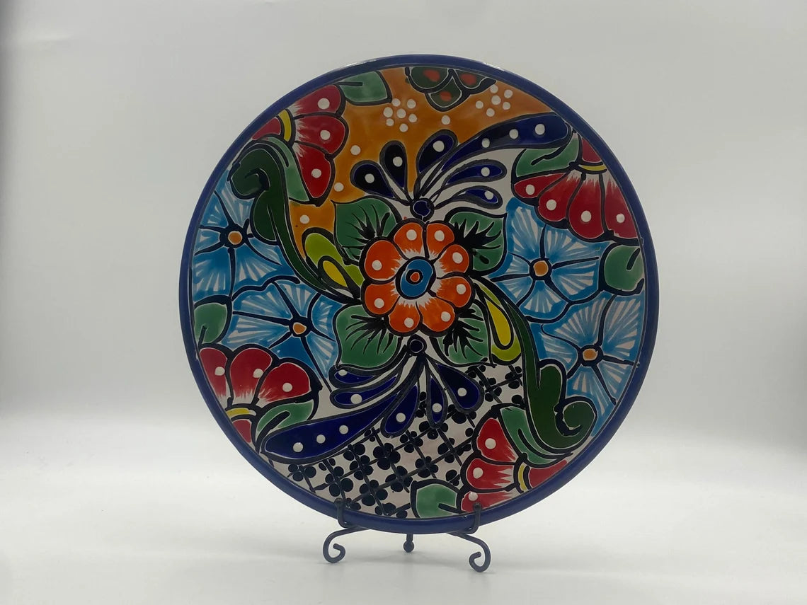 10" Talavera Dinner Plate | Mexican Handmade Dinnerware