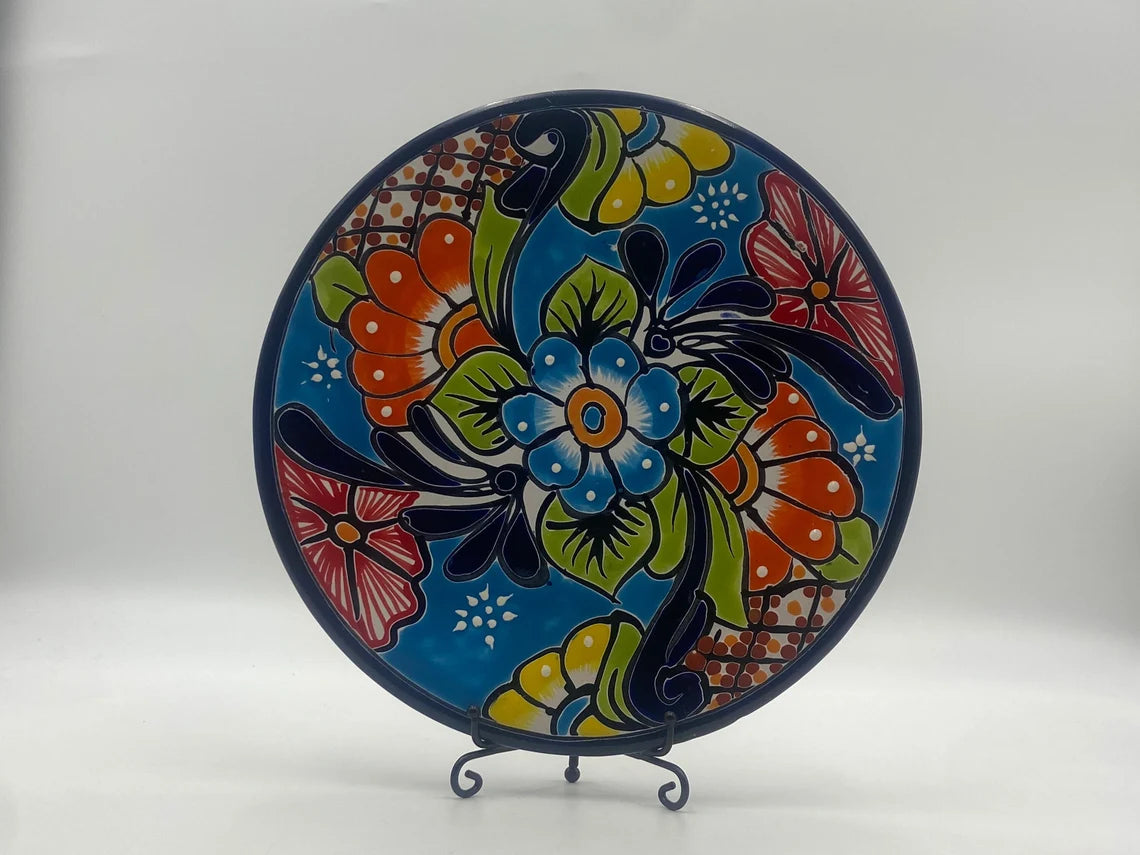 10" Talavera Dinner Plate | Mexican Handmade Dinnerware