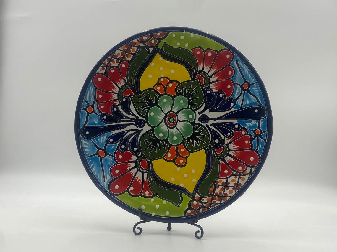 10" Talavera Dinner Plate | Mexican Handmade Dinnerware