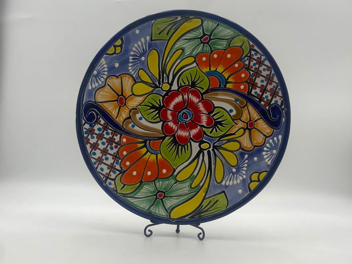 11.5" Talavera Dinner Plate | Mexican Handmade Dinnerware