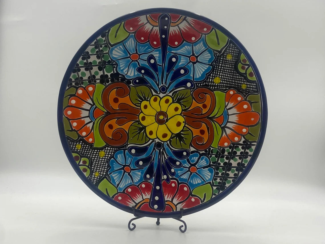 11.5" Talavera Dinner Plate | Mexican Handmade Dinnerware