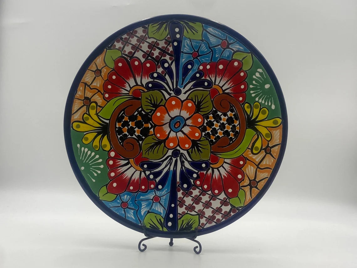 11.5" Talavera Dinner Plate | Mexican Handmade Dinnerware