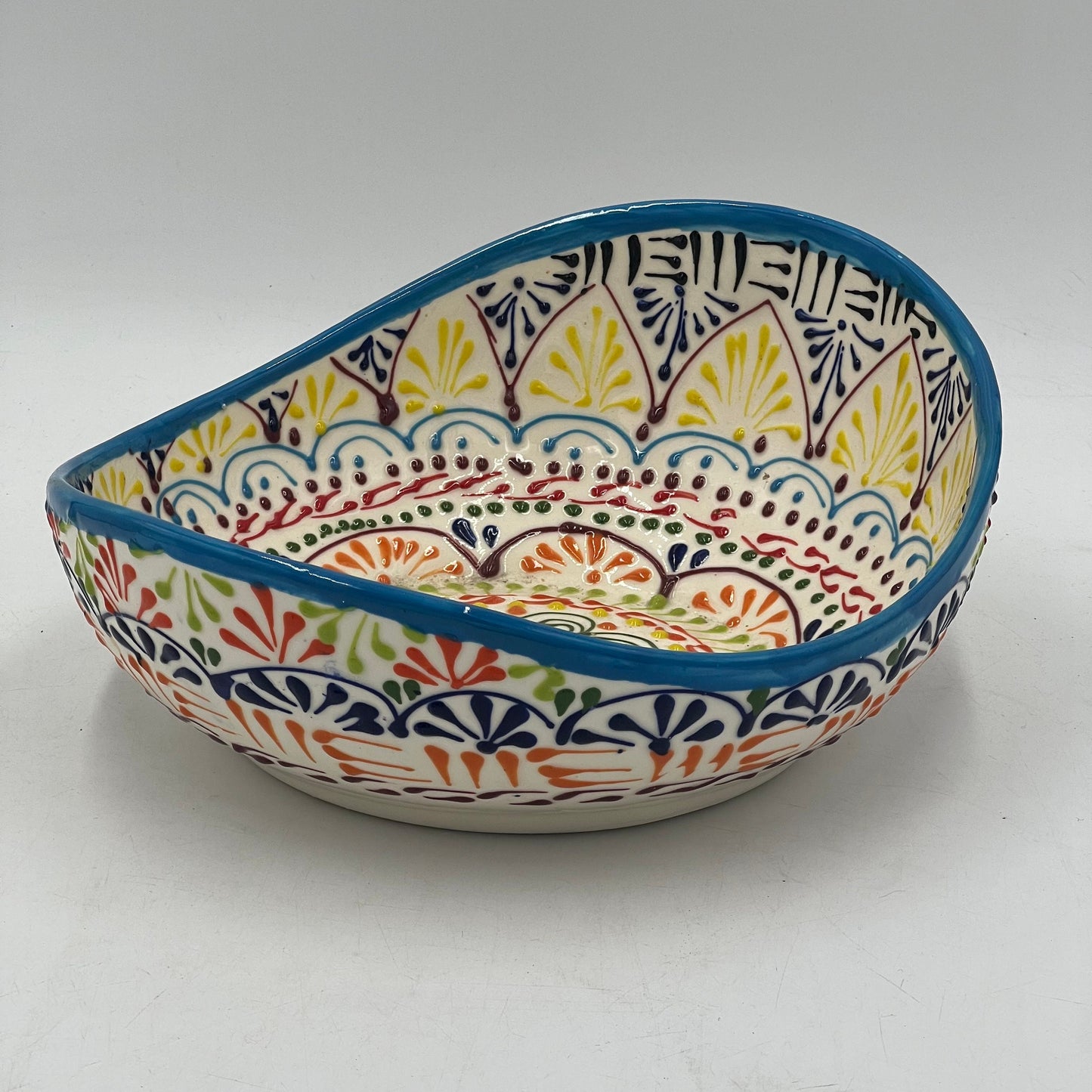 Colorful Talavera Fruit Basket | Handcrafted Mexican Pottery Centerpiece