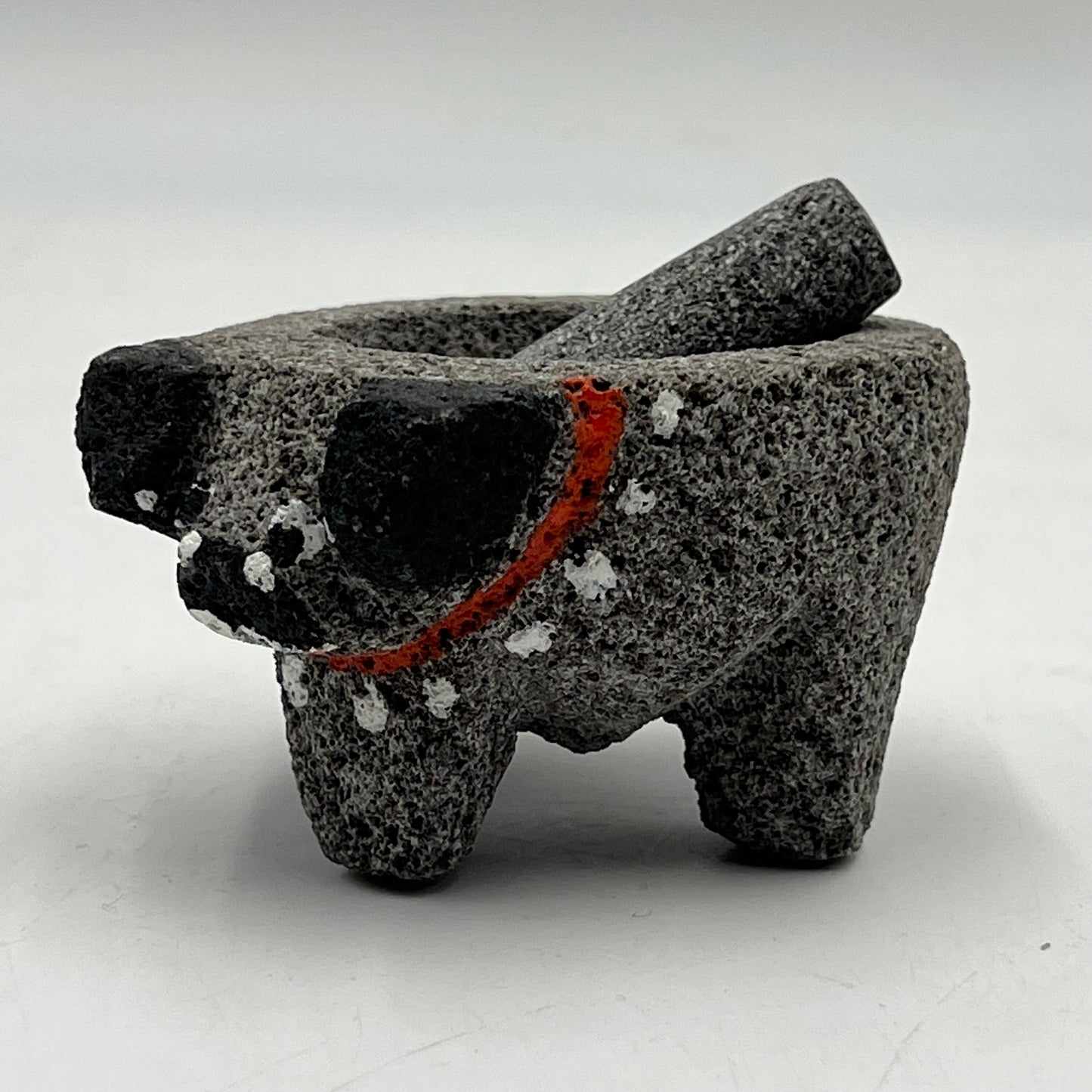 Mexican Volcanic Stone Molcajete | Tiny Animal Mortar & Pestle