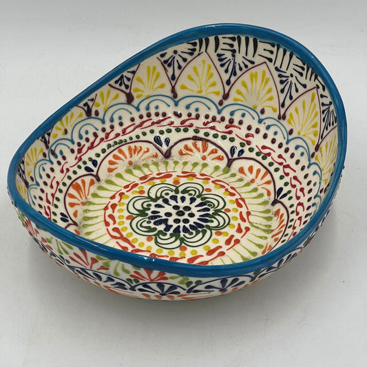 Colorful Talavera Fruit Basket | Handcrafted Mexican Pottery Centerpiece