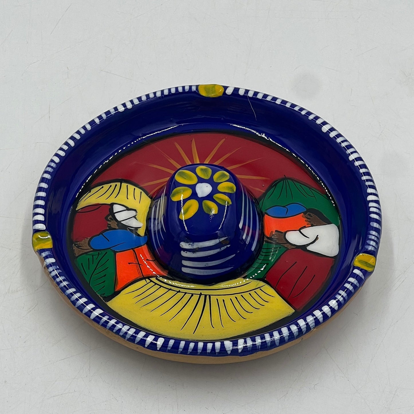 Mexican Handmade Bar Glass Rimmer | Hand-Painted Guerrero Pottery