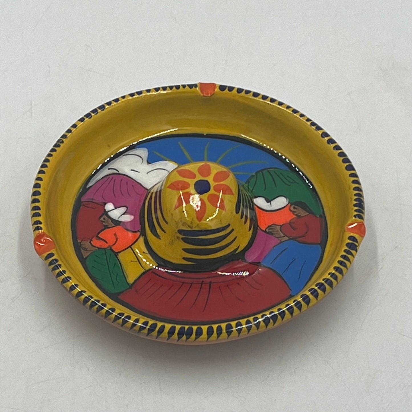 Mexican Handmade Bar Glass Rimmer | Hand-Painted Guerrero Pottery