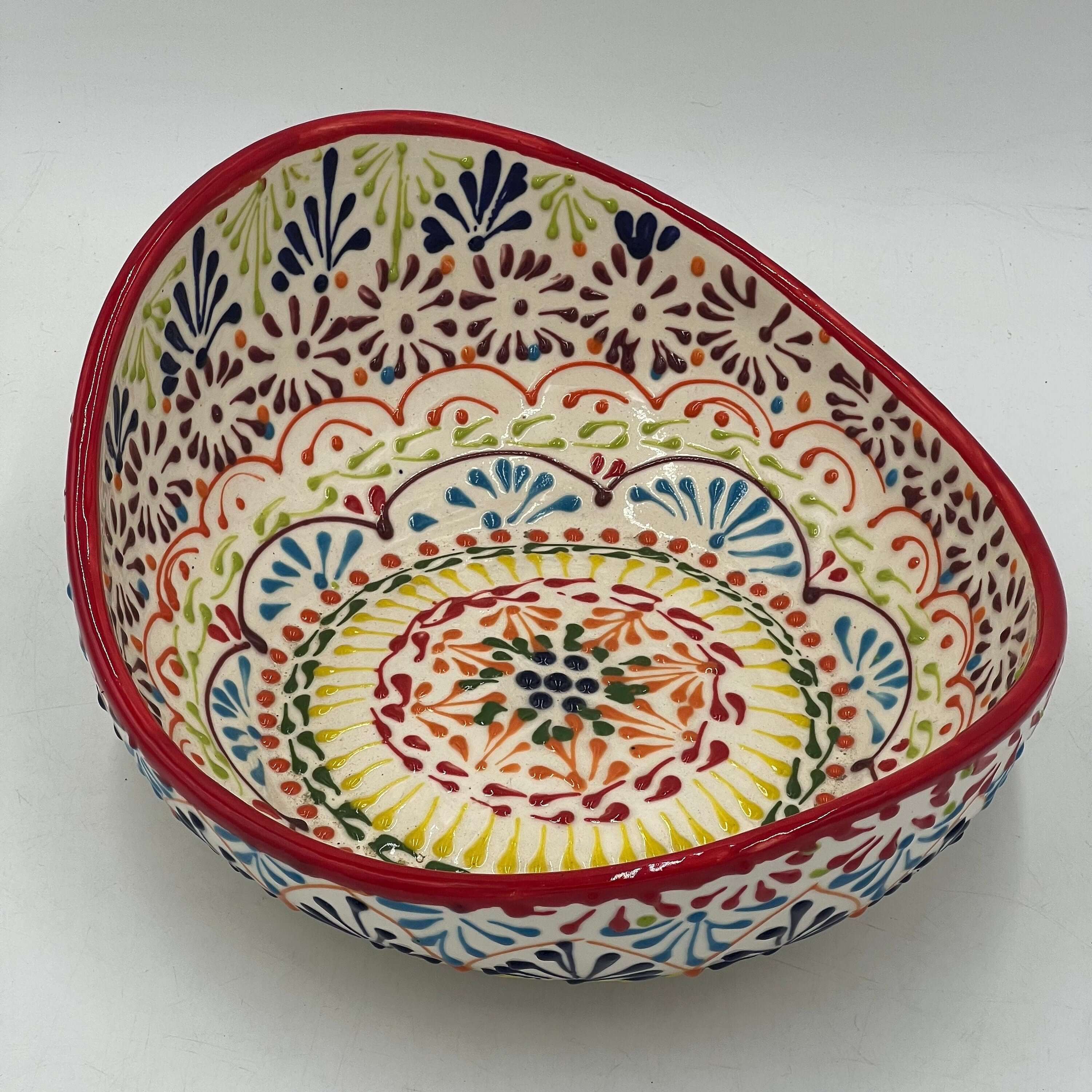 Handmade Talavera Fruit Basket | Mexican Centerpiece