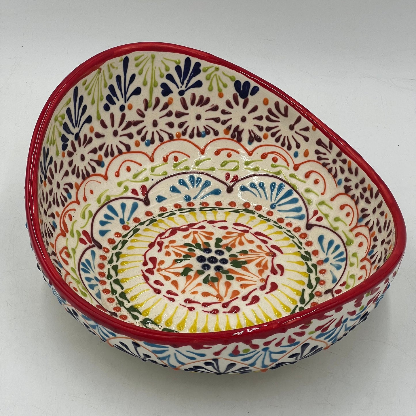 Handmade Talavera Fruit Basket | Puebla Mexican Pottery Centerpiece
