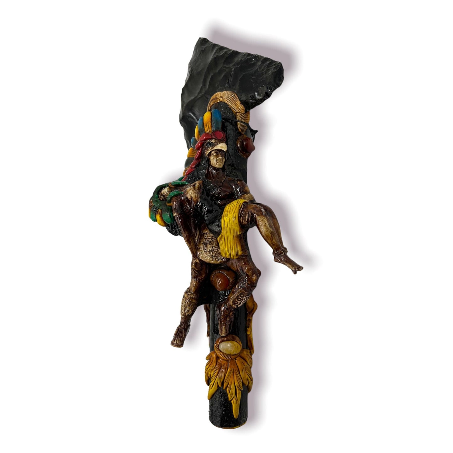 Handcrafted Aztec Warrior Axe | Cultural Wall Art (Medium Size)