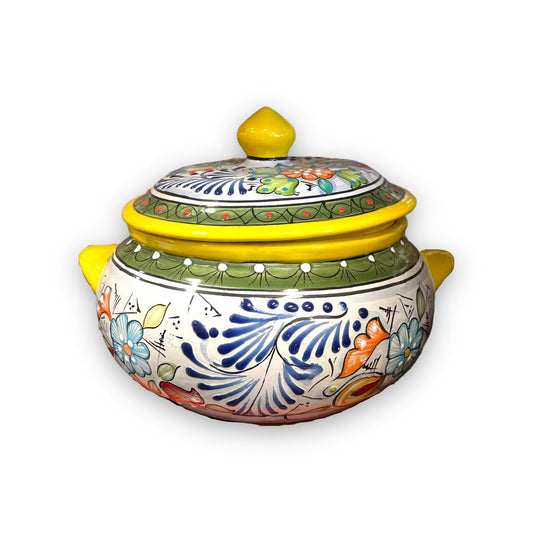 Authentic XL Talavera Serving Pot | Handmade Mexican Pottery from Puebla