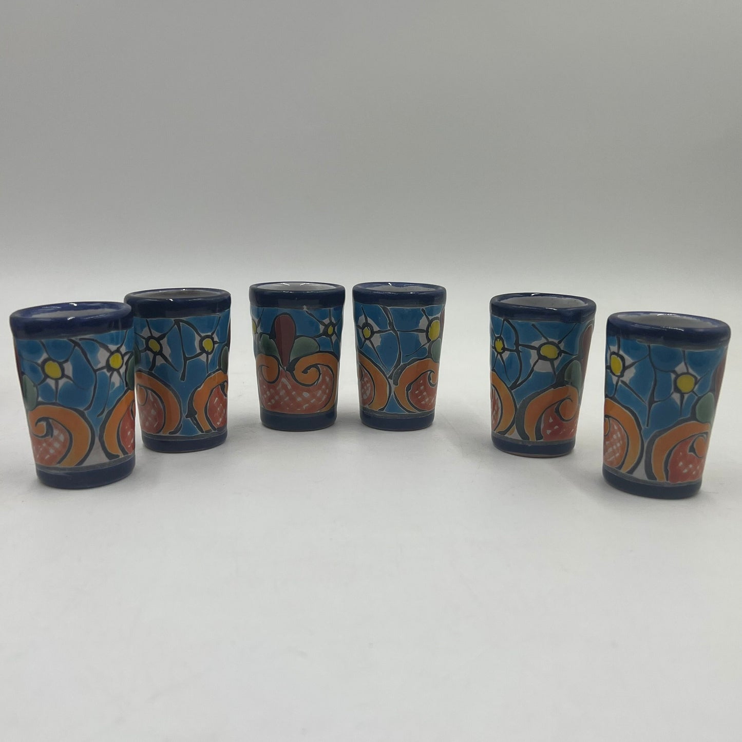 Talavera Mexican Shot Glass and Decanter Set | Handmade Artisan Crafted