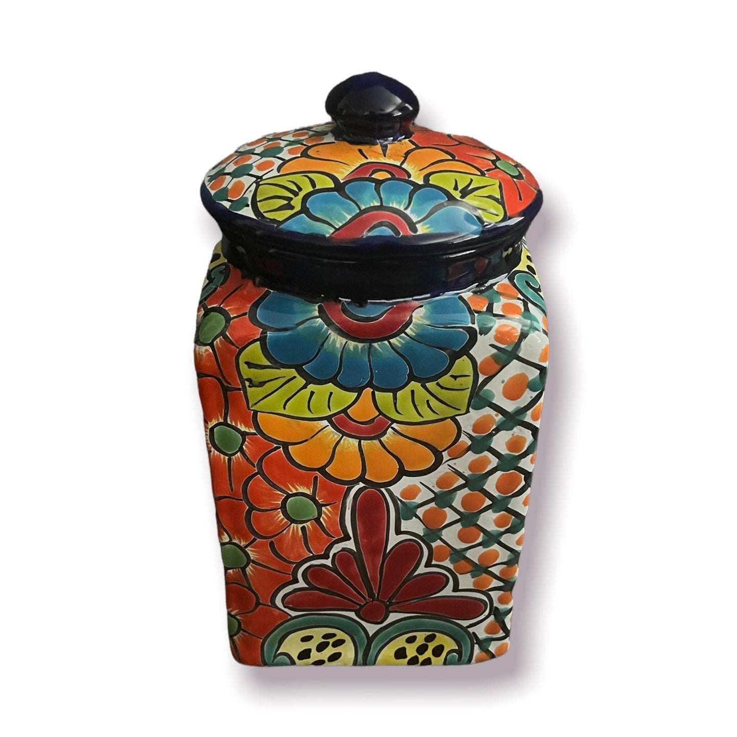 Colorful Mexican Talavera Canister Set | Artisan Hand-Painted Pottery