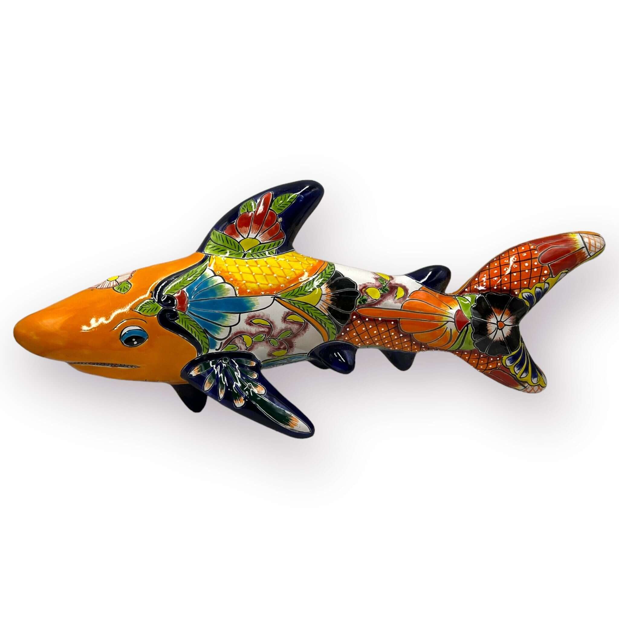 Extra Large Talavera Shark | Mexican Wall Art