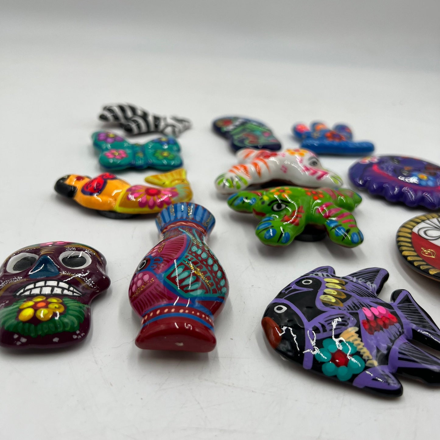 Set of 5 Mexican Talavera Magnets | Randomly Assorted Refrigerator Magnets