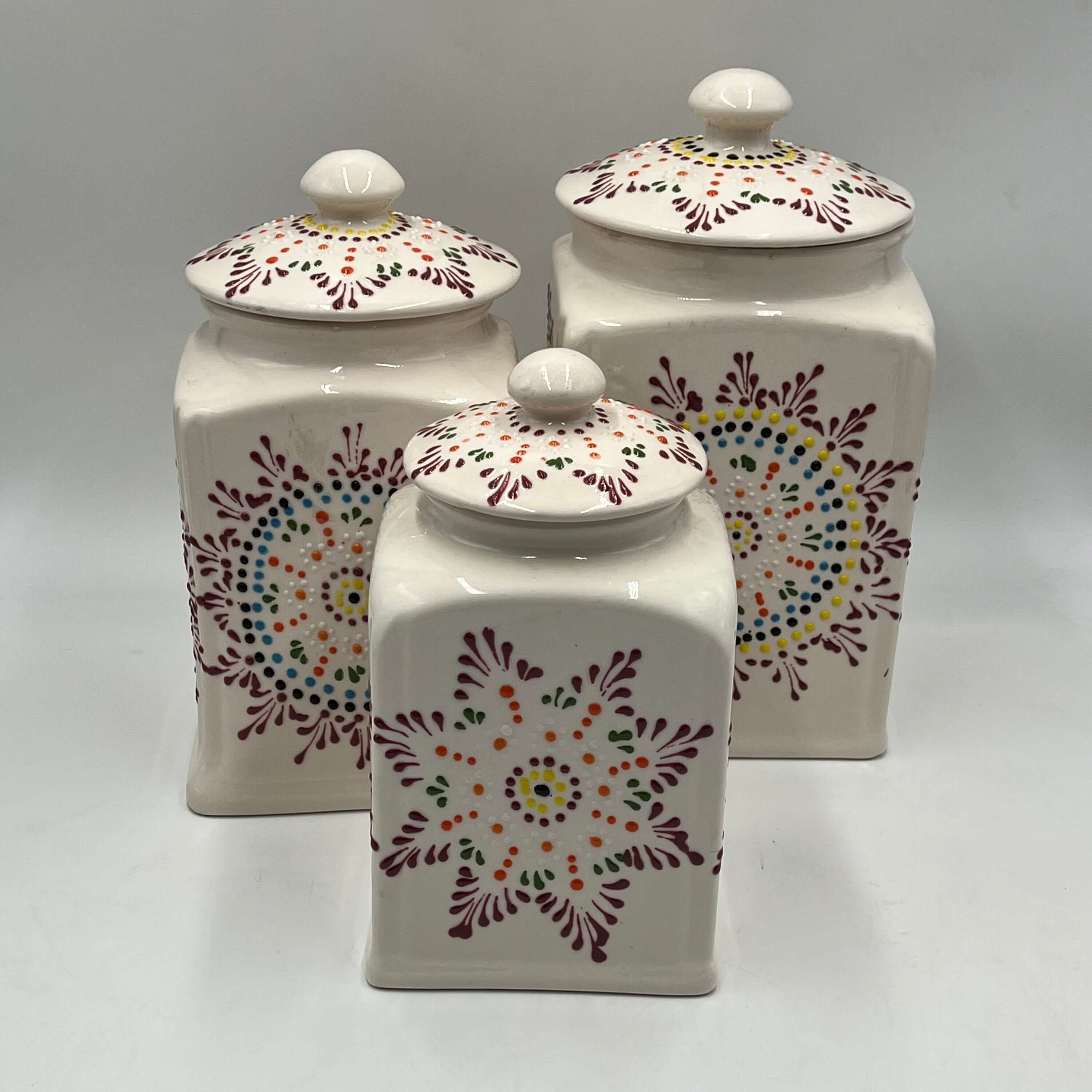 Handmade Talavera Canister Set | Mexican Pottery
