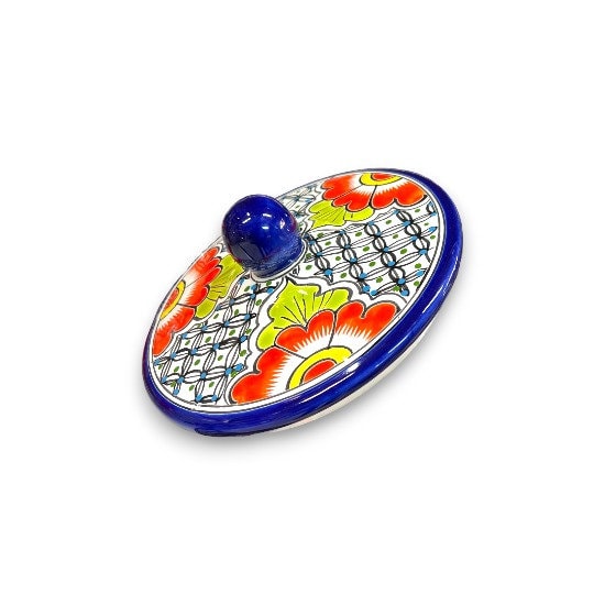 Colorful Talavera Tortilla Warmer | Handcrafted Mexican Pottery from Puebla