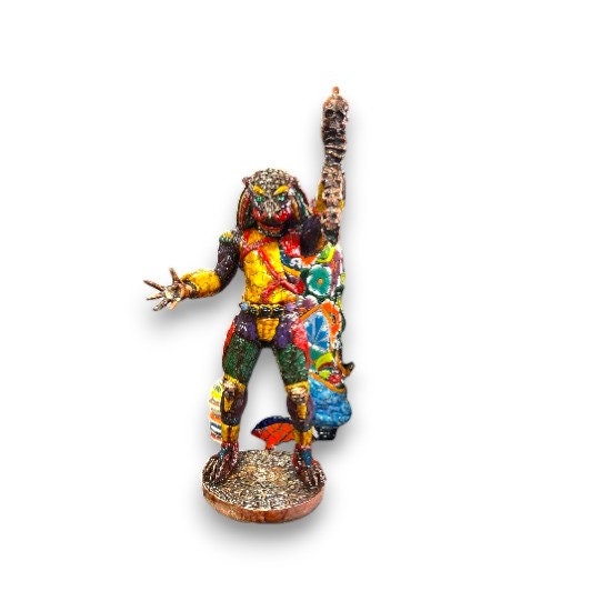 Aztec Warrior Statue | Handcrafted Mexican Predator Artwork